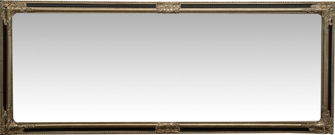 Biscottini-Specchio-Specchiera-Impero-da-parete-e-appendere-verticale/orizzontale-L72xPR4xH180-cm-finitura-argento-e-nero-anticato