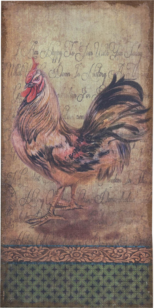 Biscottini-Stampa-'GALLO'-su-tela-in-juta-grezza-anticata