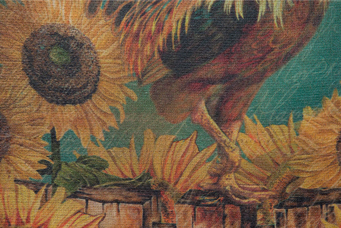 Biscottini-Stampa-'GALLO'-su-tela-in-juta-grezza-anticata