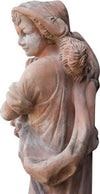 Biscottini-Statua-invecchiata,-in-terracotta-toscana-100%-Made-in-Italy-interamente-Lavorata-a-Mano-L37xPR40xH142-cm.
