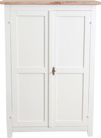 Biscottini-Stipetto-Country-in-legno-massello-di-tiglio-struttura-bianca-anticata-piano-finitura-naturale-L68xPR25xH98-cm.-Made-in-Italy