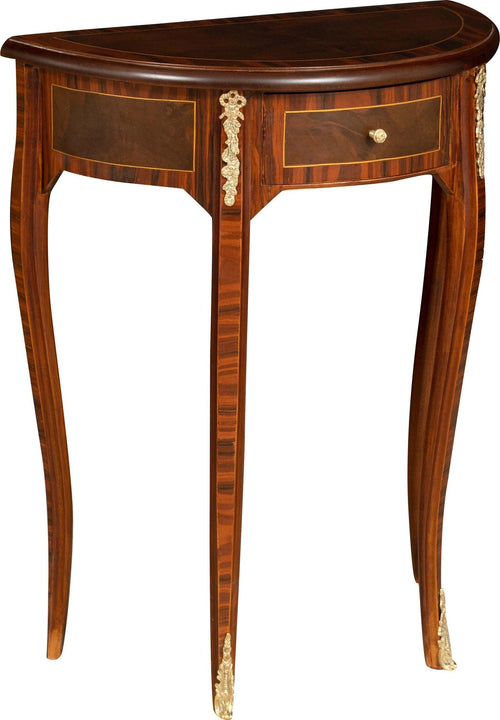 Biscottini-Tavolino-Consolle-in-legno-impiallacciato-noce-arricchito-con-particolari-intarsi-fatti-a-mano-e-decori-in-bronzo