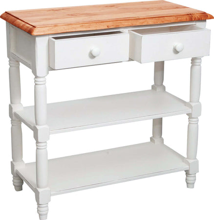 Biscottini-Tavolino-Country-in-legno-massello-di-tiglio-struttura-bianca-anticata-piano-finitura-naturale-L80xPR38xH80-cm.-Made-in-Italy