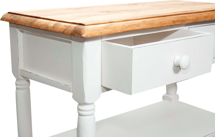 Biscottini-Tavolino-Country-in-legno-massello-di-tiglio-struttura-bianca-anticata-piano-finitura-naturale-L80xPR38xH80-cm.-Made-in-Italy