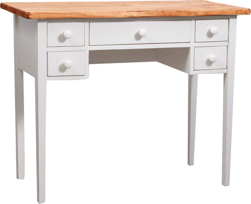 Biscottini-Tavolino-scrittoio-in-legno-massello-di-tiglio-struttura-bianca-anticata-piano-finitura-naturale.-Made-in-Italy