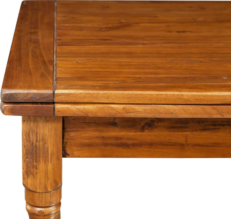 Biscottini-Tavolo-allungabile-Country-in-legno-massello-di-tiglio-finitura-noce.-Made-in-Italy