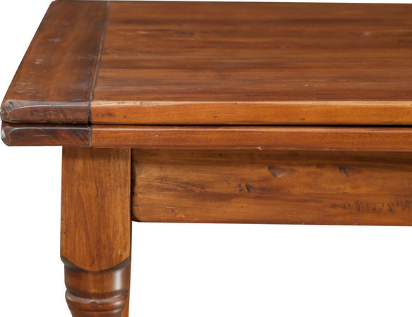 Biscottini-Tavolo-allungabile-Country-in-legno-massello-di-tiglio-finitura-noce.-Made-in-Italy