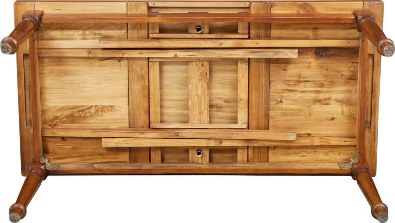 Biscottini-Tavolo-allungabile-Country-in-legno-massello-di-tiglio-finitura-noce.-Made-in-Italy