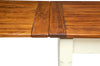 Biscottini-Tavolo-allungabile-Country-in-legno-massello-di-tiglio-struttura-bianca-anticata-piano-noce-Made-in-Italy