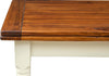 Biscottini-Tavolo-allungabile-Country-in-legno-massello-di-tiglio-struttura-bianca-anticata-piano-noce-Made-in-Italy