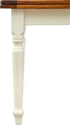 Biscottini-Tavolo-allungabile-Country-in-legno-massello-di-tiglio-struttura-bianca-anticata-piano-noce-Made-in-Italy