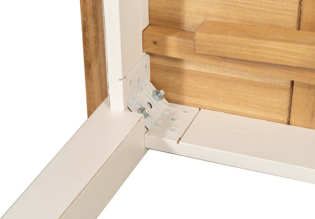 Biscottini-Tavolo-allungabile-Country-legno-massello-di-tiglio-con-struttura-bianca-anticata-piano-naturale.-Made-in-Italy