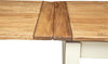 Biscottini-Tavolo-Country-allungabile-in-legno-massello-di-tiglio-struttura-bianca-anticata-piano-naturale-L200xPR90xH80-cm.-Made-in-Italy