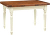Biscottini-Tavolo-Country-allungabile-in-legno-massello-di-tiglio-struttura-bianca-anticata-piano-noce-L120xPR80xH80-cm.-Made-in-Italy