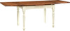 Biscottini-Tavolo-Country-allungabile-in-legno-massello-di-tiglio-struttura-bianca-anticata-piano-noce-L120xPR80xH80-cm.-Made-in-Italy