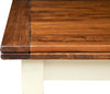 Biscottini-Tavolo-Country-allungabile-in-legno-massello-di-tiglio-struttura-bianca-anticata-piano-noce-L200xPR90xH80-cm.-Made-in-Italy