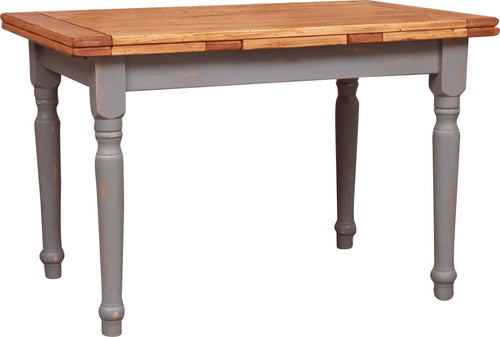 Biscottini-Tavolo-Country-allungabile-in-legno-massello-di-tiglio-struttura-grigio-anticato-piano-naturale-L120xPR80xH80-cm.-Made-in-Italy