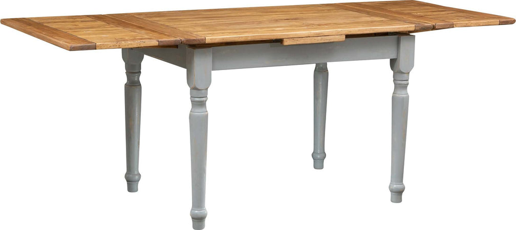 Biscottini-Tavolo-Country-allungabile-in-legno-massello-di-tiglio-struttura-grigio-anticato-piano-naturale-L120xPR80xH80-cm.-Made-in-Italy