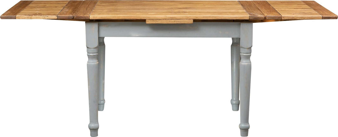 Biscottini-Tavolo-Country-allungabile-in-legno-massello-di-tiglio-struttura-grigio-anticato-piano-naturale-L120xPR80xH80-cm.-Made-in-Italy