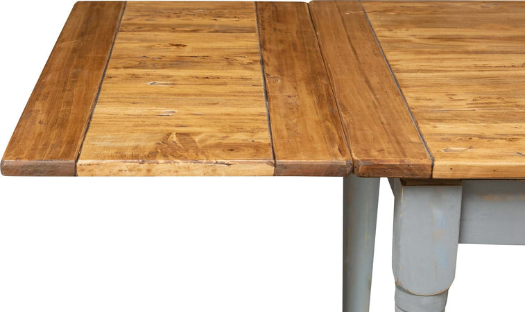Biscottini-Tavolo-Country-allungabile-in-legno-massello-di-tiglio-struttura-grigio-anticato-piano-naturale-L120xPR80xH80-cm.-Made-in-Italy