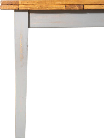 Biscottini-Tavolo-Country-allungabile-in-legno-massello-di-tiglio-struttura-grigio-anticato-piano-naturale-Made-in-Italy