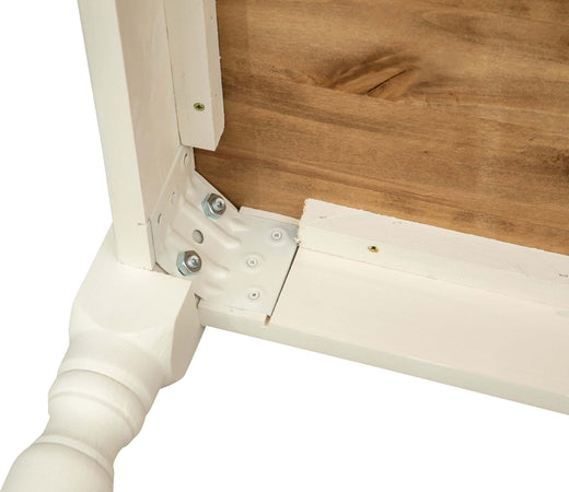 Biscottini-Tavolo-Country-in-legno-massello-di-tiglio-struttura-bianca-anticata-piano-naturale.-Made-in-Italy