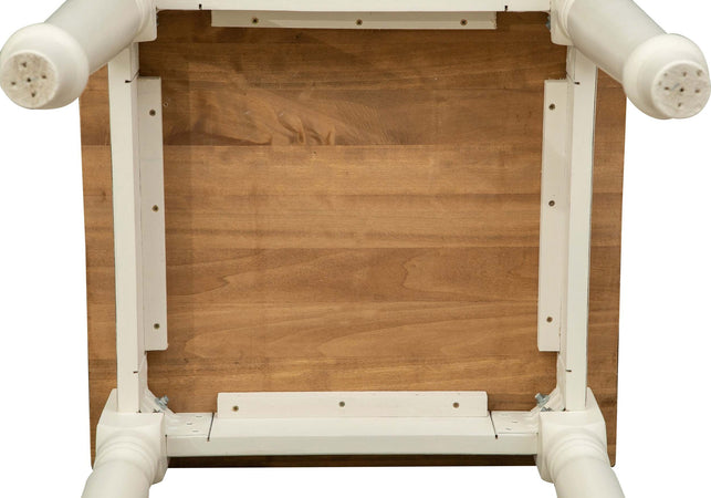 Biscottini-Tavolo-Country-in-legno-massello-di-tiglio-struttura-bianca-anticata-piano-naturale.-Made-in-Italy
