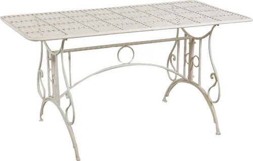 Biscottini-Tavolo-in-ferro-battuto-smontabile-finitura-bianca-anticata-150x80x77-cm
