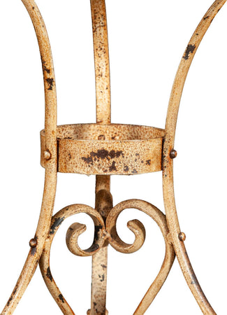 Biscottini-TAVOLO-ROTONDO-IN-FERRO-BATTUTO-FINITURA-CREMA-ANTICATA