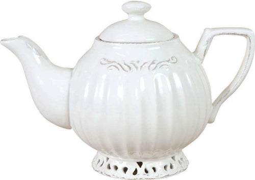 Biscottini-Teiera-in-porcellana-bianca-Shabby-L23xPR14xH16-cm