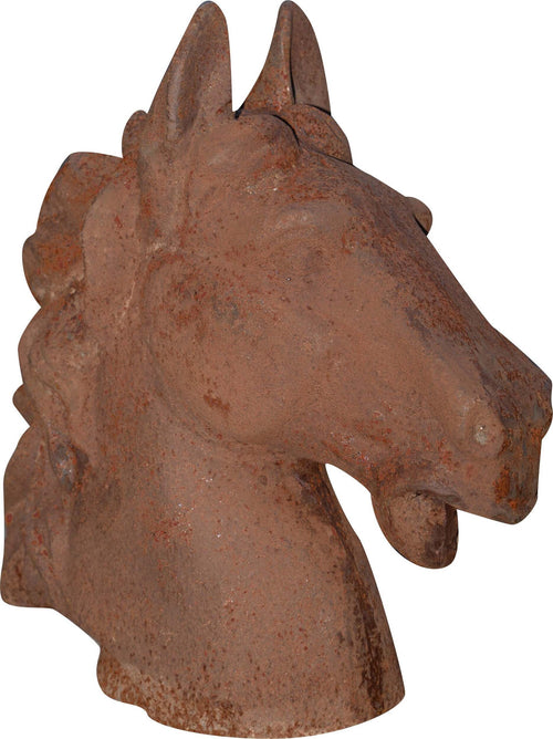 Biscottini-Testa-di-cavallo-in-fusione-di-ghisa-finitura-ruggine-naturale