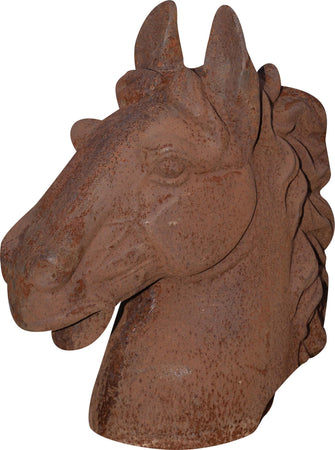 Biscottini-Testa-di-cavallo-in-fusione-di-ghisa-finitura-ruggine-naturale
