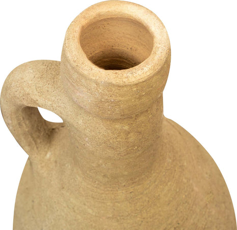 Biscottini-Vecchia-anfora-giara-con-manici-in-terracotta-e-base-portavasi-in-ferro