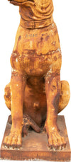 Biscottini-Vecchia-statua-raffigurante-un-cane-seduto-in-fusione-di-ghisa