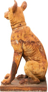 Biscottini-Vecchia-statua-raffigurante-un-cane-seduto-in-fusione-di-ghisa