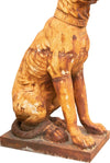 Biscottini-Vecchia-statua-raffigurante-un-cane-seduto-in-fusione-di-ghisa