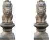 Biscottini-Vecchia-statua-raffigurante-una-coppia-di-leoni-in-pietra
