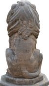 Biscottini-Vecchia-statua-raffigurante-una-coppia-di-leoni-in-pietra