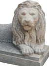 Biscottini-Vecchia-statua-raffigurante-una-coppia-di-leoni-in-pietra