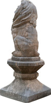 Biscottini-Vecchia-statua-raffigurante-una-coppia-di-leoni-in-pietra