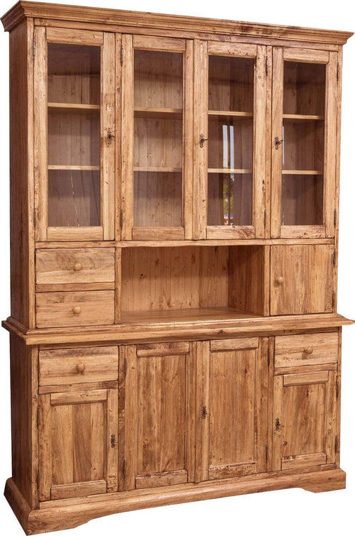 Biscottini-Vetrina-Country-in-legno-massello-di-tiglio-finitura-naturale-L156xPR50xH200-cm.-Made-in-Italy