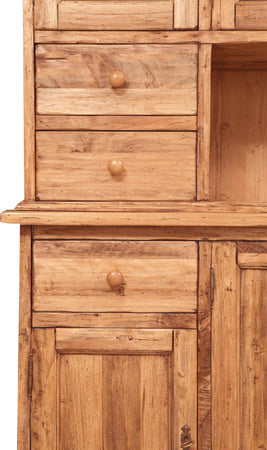 Biscottini-Vetrina-Country-in-legno-massello-di-tiglio-finitura-naturale-L156xPR50xH200-cm.-Made-in-Italy