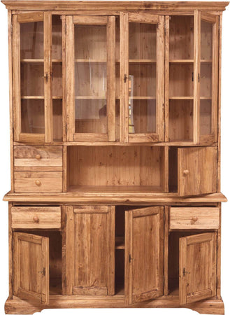 Biscottini-Vetrina-Country-in-legno-massello-di-tiglio-finitura-naturale-L156xPR50xH200-cm.-Made-in-Italy