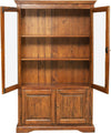 Biscottini-Vetrina-Country-in-legno-massello-di-tiglio-finitura-noce-L120xPR37xH197-cm.-Made-in-Italy