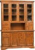 Biscottini-Vetrina-Country-in-legno-massello-di-tiglio-finitura-noce-L156xPR50xH200-cm.-Made-in-Italy