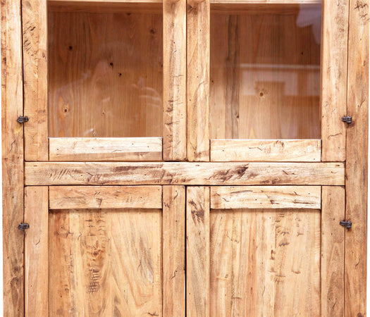 Biscottini-Vetrina-Credenza-Country-in-legno-massello-di-tiglio-finitura-naturale-L68xPR25xH130-cm.-Made-in-Italy
