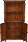 Biscottini-Vetrina-Credenza-Country-in-legno-massello-di-tiglio-finitura-noce-L68xPR25xH130-cm.-Made-in-Italy