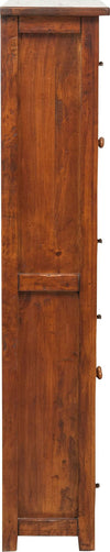 Biscottini-Vetrina-Credenza-Country-in-legno-massello-di-tiglio-finitura-noce-L68xPR25xH130-cm.-Made-in-Italy