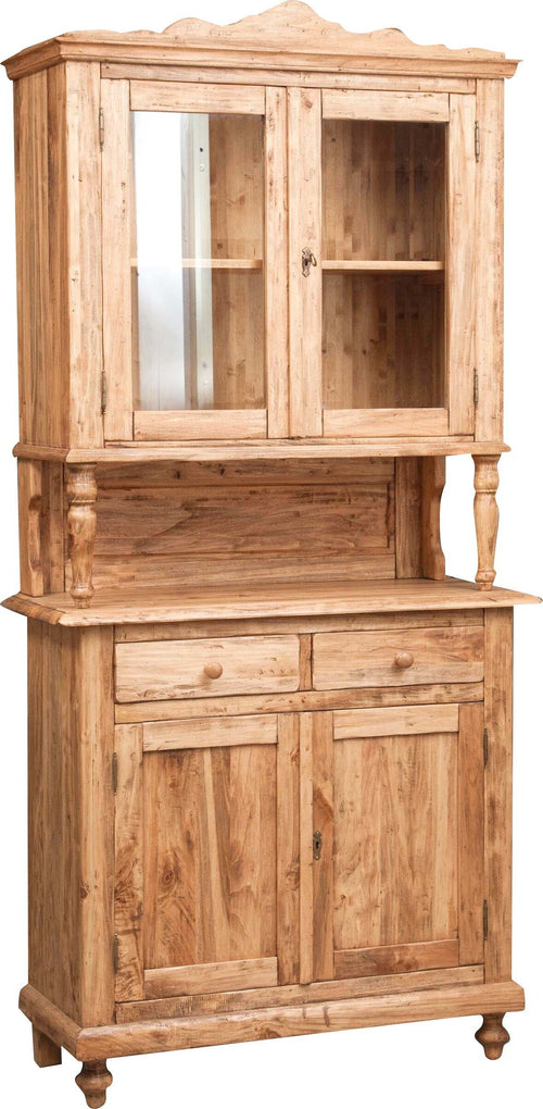 Biscottini-Vetrina-credenza-in-legno-massello-di-tiglio-finitura-naturale-L107xPR43xH238-cm.-Made-in-Italy