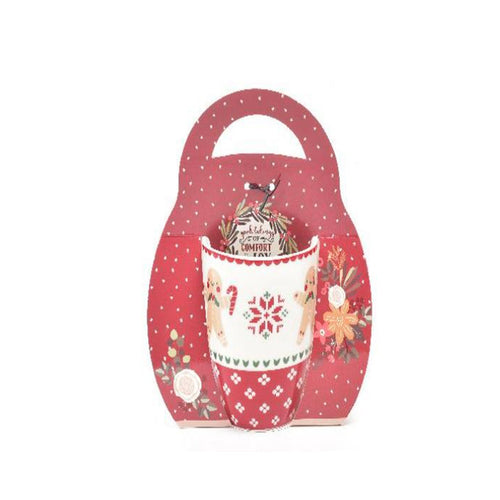 Tazza di natale decorativa in porcellana 340 ml per decorazione natalizia